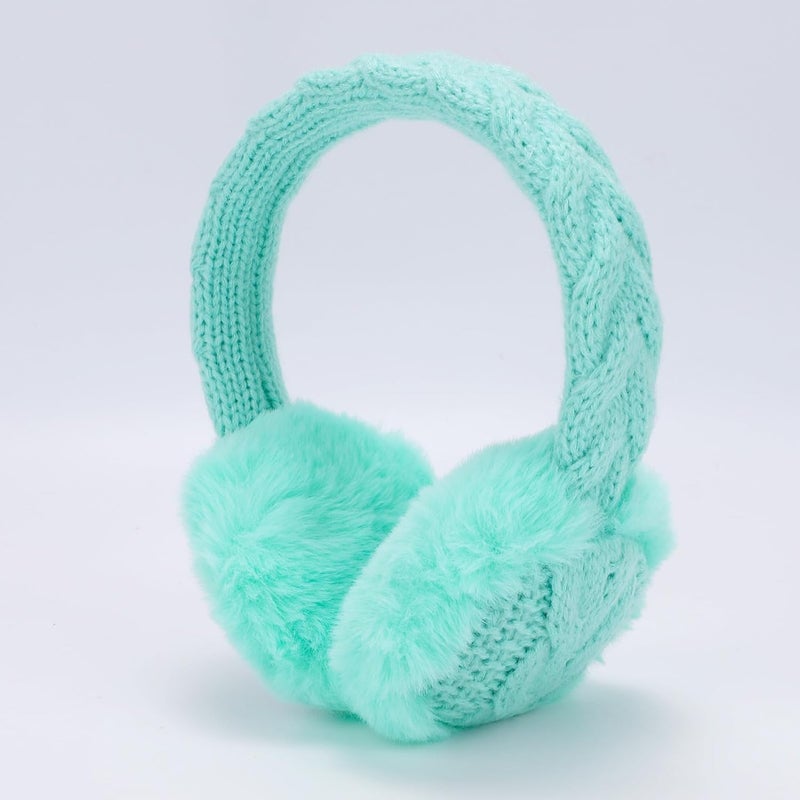 Ztl Kids Knit Earmuffs Winter Outdoor Plush Ear Warmers for Boys Girls 4-16 Years - Image 2